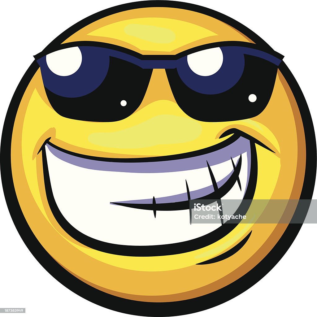 Cool Smiley Stockvectorkunst en meer beelden van Elite - Elite, Emoticon, Emoties - iStock